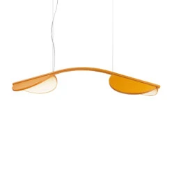 FLOS Almendra Arch LED-Hängelampe, Lang, Ocker