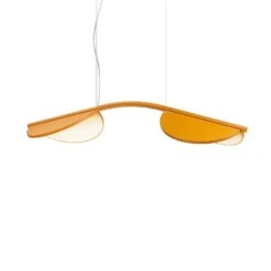 FLOS Almendra Arch LED-Hängelampe, Kurz, Ocker