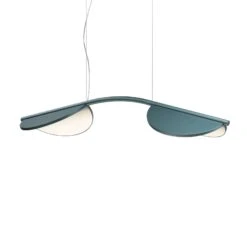FLOS Almendra Arch LED-Hängelampe, Kurz, Blau