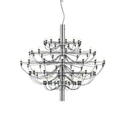 FLOS 2097/75 LED-Kronleuchter, Gefrostet, Chrom