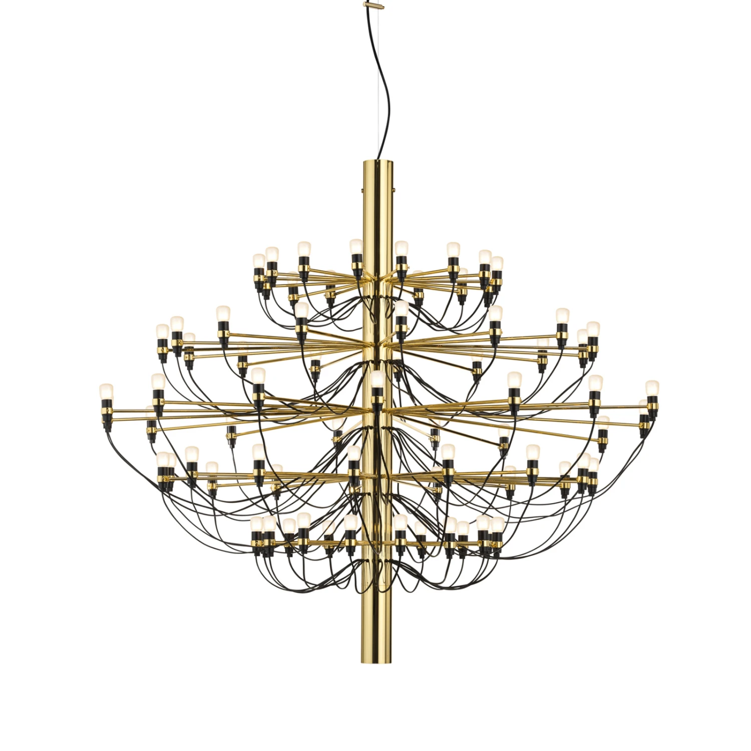 FLOS 2097/75 LED-Kronleuchter, Gefrostet, Messing 2 FLOS 2097/75 LED-Kronleuchter, Gefrostet, Messing – Bild 2