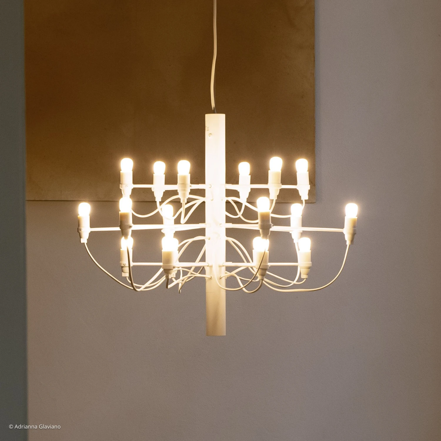 FLOS 2097/18 LED-Kronleuchter, Gefrostet, Weiß 1 FLOS 2097/18 LED-Kronleuchter, Gefrostet, Weiß