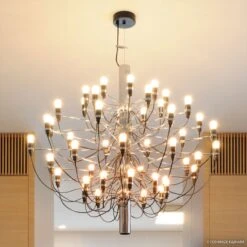 FLOS 2097/30 Kronleuchter 30-flammig Chrom Frosted