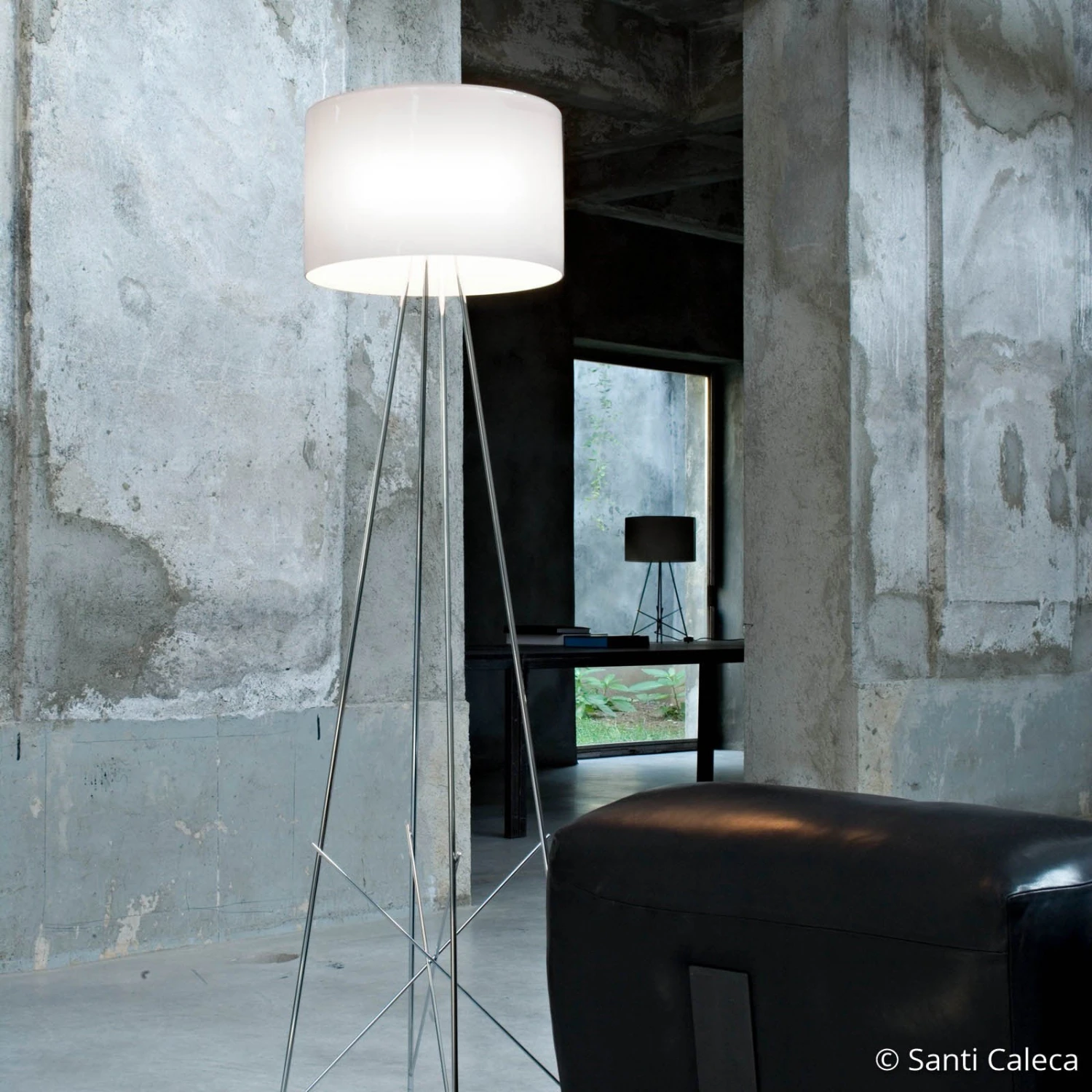 FLOS RAY F2 - Stehleuchte Mit Weißem Schirm 5 FLOS RAY F2 - Stehleuchte Mit Weißem Schirm – Bild 5