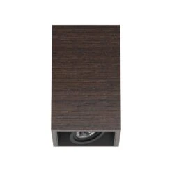 FLOS Compass Box S - Wengefarbene Deckenleuchte