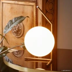 FLOS IC T1 Low Designer-Tischleuchte Messing Geb.