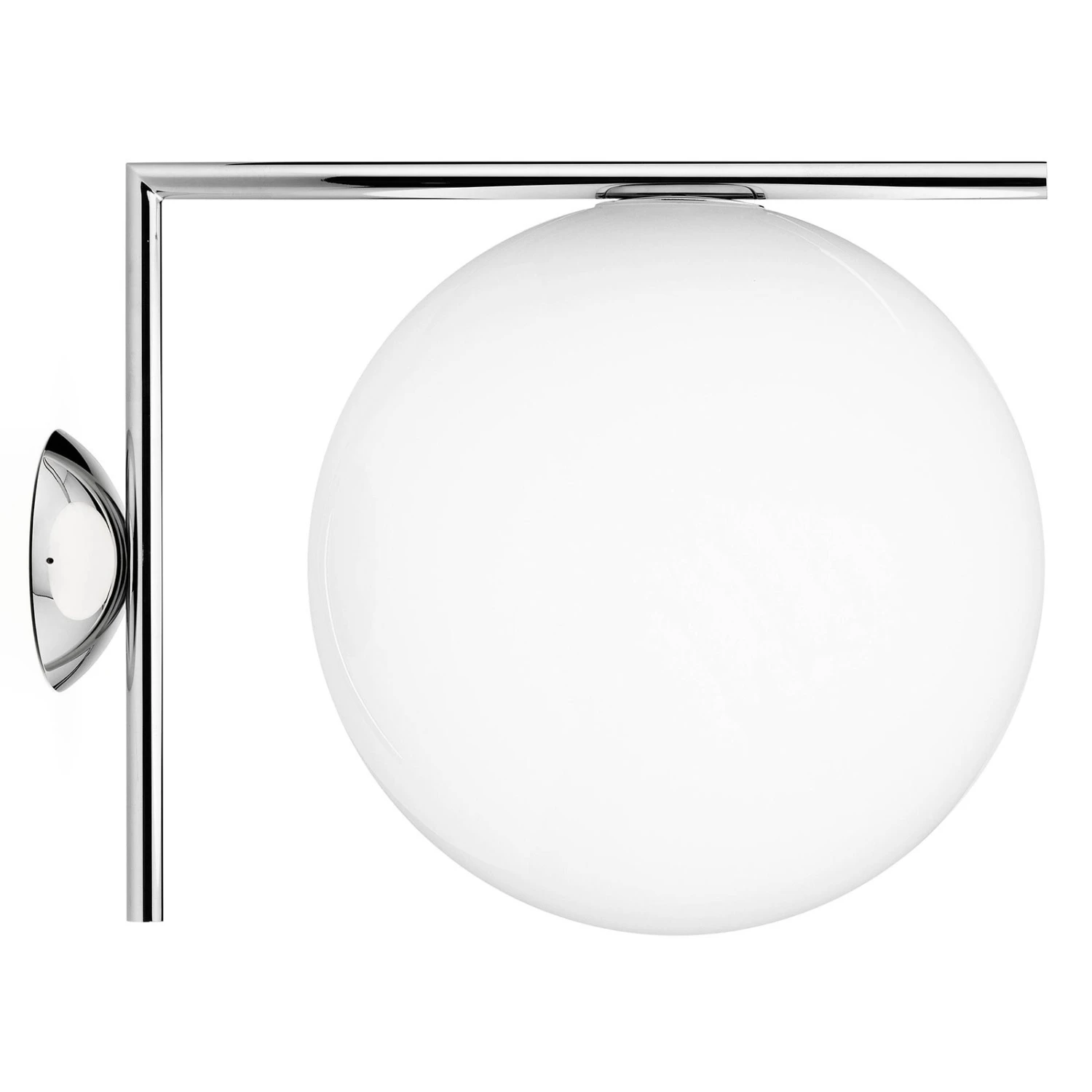 FLOS IC C/W2 Wandleuchte, Chrom Ø 30 Cm 1 FLOS IC C/W2 Wandleuchte, Chrom Ø 30 Cm