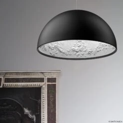 FLOS Skygarden 1 Hängelampe, Matt Schwarz Ø 60 Cm