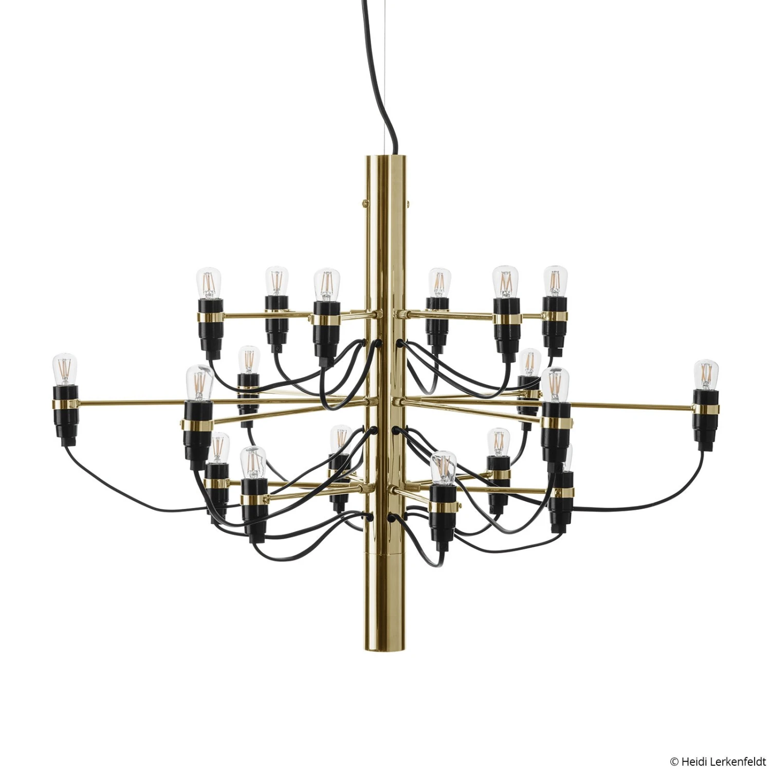 FLOS 2097/18 Kronleuchter LED Gefrostet, Messing 2 FLOS 2097/18 Kronleuchter LED Gefrostet, Messing – Bild 2