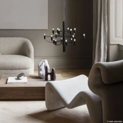 FLOS 2097/18 LED-Kronleuchter, Gefrostet, Schwarz -Flos Verkaufsgeschäft 3510652 4