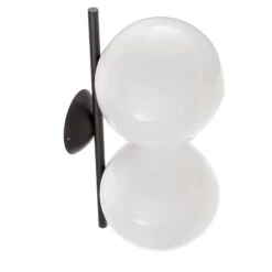 FLOS IC C/W1 Double Wandleuchte Schwarz Ø 20 Cm -Flos Verkaufsgeschäft 3510670 3