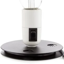 FLOS Lampadina LED-Tischlampe Weiß, Fuß Schwarz -Flos Verkaufsgeschäft 3510702 3
