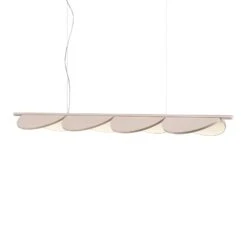 FLOS Almendra Linear LED-Hängelampe 4fl, Rosa
