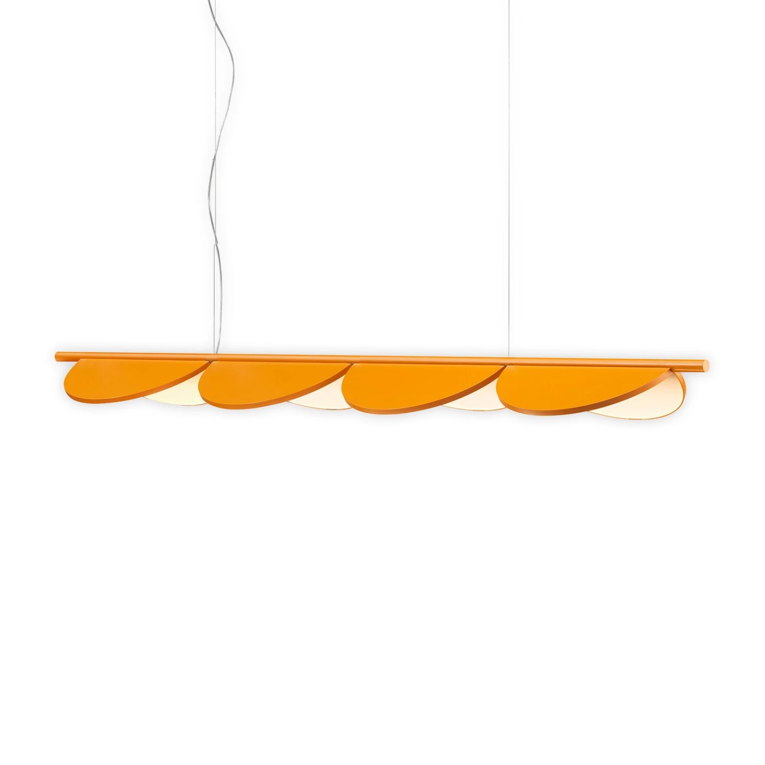 FLOS Almendra Linear LED-Hängelampe 4fl, Ocker 1 FLOS Almendra Linear LED-Hängelampe 4fl, Ocker
