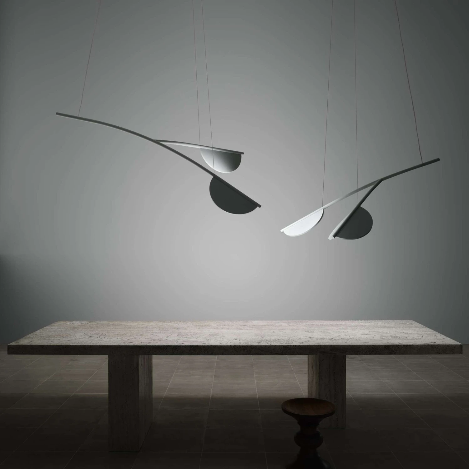 FLOS Almendra Organic Hängelampe 2fl Kurz Weiß 2 FLOS Almendra Organic Hängelampe 2fl Kurz Weiß – Bild 2