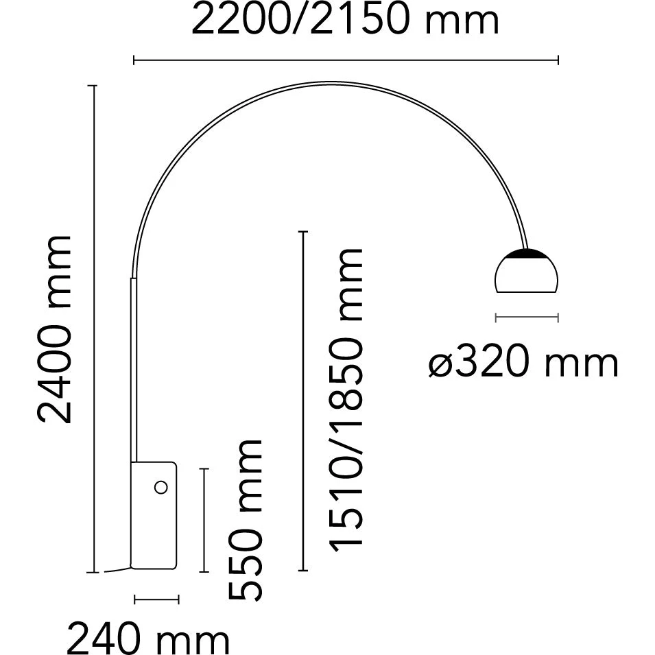 Flos Arco K Stehlampe, Crystal 6 Flos Arco K Stehlampe, Crystal – Bild 6
