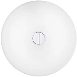 Flos Button Decken/Wandleuchte, Opal/Weiss