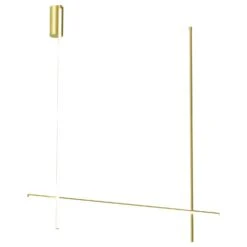Flos Coordinates C2 Long Deckenlampe, Anodized Champagne