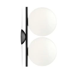 Flos Ic Lights C/W1 Double Wandleuchte, Schwarz