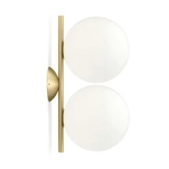 Flos Ic Lights C/W1 Double Wandlampe, Brass