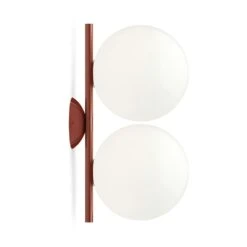 Flos Ic Lights C/W1 Double Wandleuchte, Burgundy