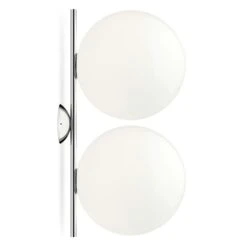 Flos Ic Lights C/W2 Double Wandleuchte, Chrome