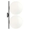 Flos Ic Lights C/W2 Double Wandleuchte, Schwarz