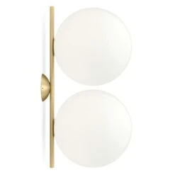 Flos Ic Lights C/W2 Double Wandlampe, Brass
