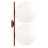 Flos Ic Lights C/W2 Double Wandleuchte, Burgundy
