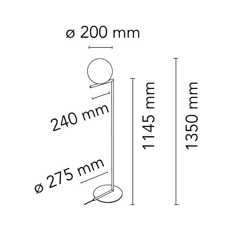 Flos IC Lights F1 Floor Lamp, Burgundy Red 2 Flos IC Lights F1 Floor Lamp, Burgundy Red – Bild 2