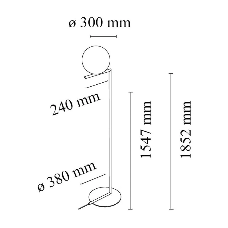 Flos IC Lights Floor 2, Burgundy Red 4 Flos IC Lights Floor 2, Burgundy Red – Bild 4
