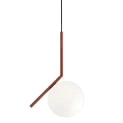 Flos IC Lights S1 Pendant, Burgundy Red