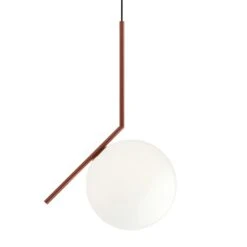 Flos IC Lights S2 Pendant, Burgundy Red
