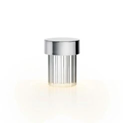 Flos Last Order Fluted Tischlampe, Stainless Steel