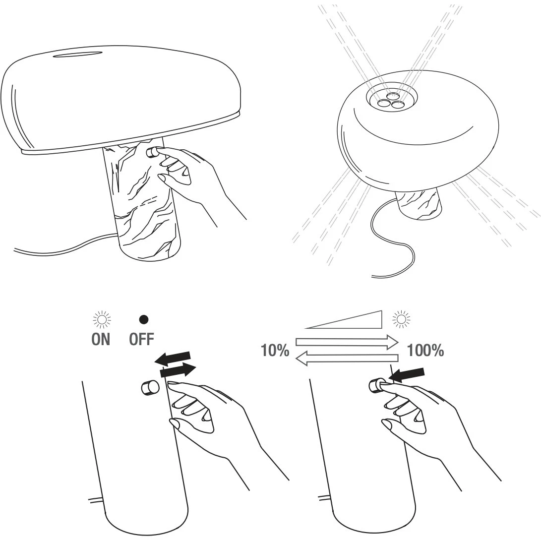 Flos Snoopy Tischlampe, Orange 3 Flos Snoopy Tischlampe, Orange – Bild 3
