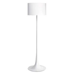 Flos Spun Light F Stehlampe, Glänzend Weiß