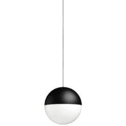 Flos String Light Sphere Hängelampe 12M Dimmbar Mit Soft Touch, Schwarz