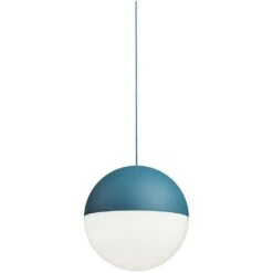 Flos String Light Sphere Hängelampe 12M Dimmbar Mit Soft Touch, Blau