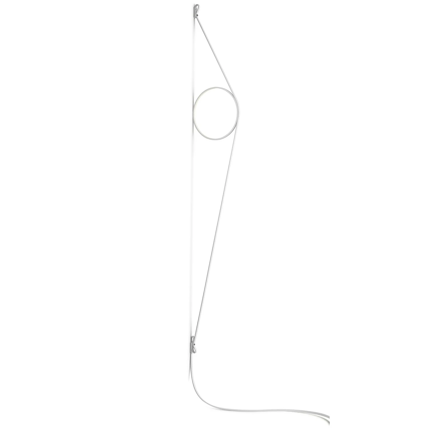 Flos Wirering Wall Lamp, White Cable/White Ring 1 Flos Wirering Wall Lamp, White Cable/White Ring